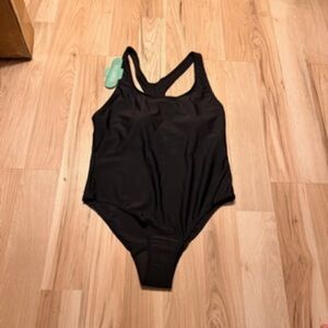 Telunsu menstrual period Black Women’s One-Piece Swimsuit - Classic Scoop Back